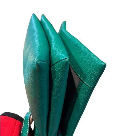 NWOT J Jill Do-It-All Crossbody Green Pebble Leather Purse - Picture 8 of 8